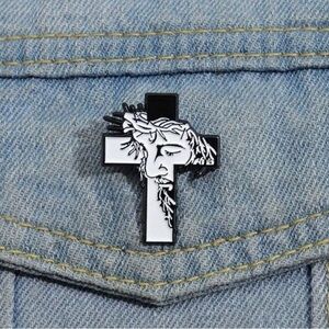 3/$25 Jesus Cross Pin Badge Brooch Unisex